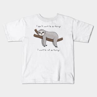 Grumpy Sloth Kids T-Shirt